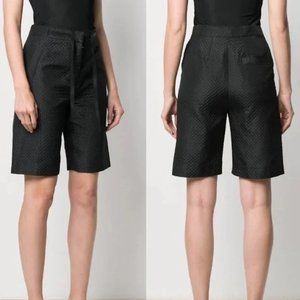 Christian Dior Black Cannage Diamond Stitch Quilted Bermuda Boy Shorts Size 40